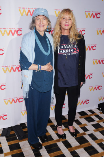 Helen LaKelly Hunt with Rosanna Arquette at the 2024 Women's Media Awards. Photo: Bruce Katz