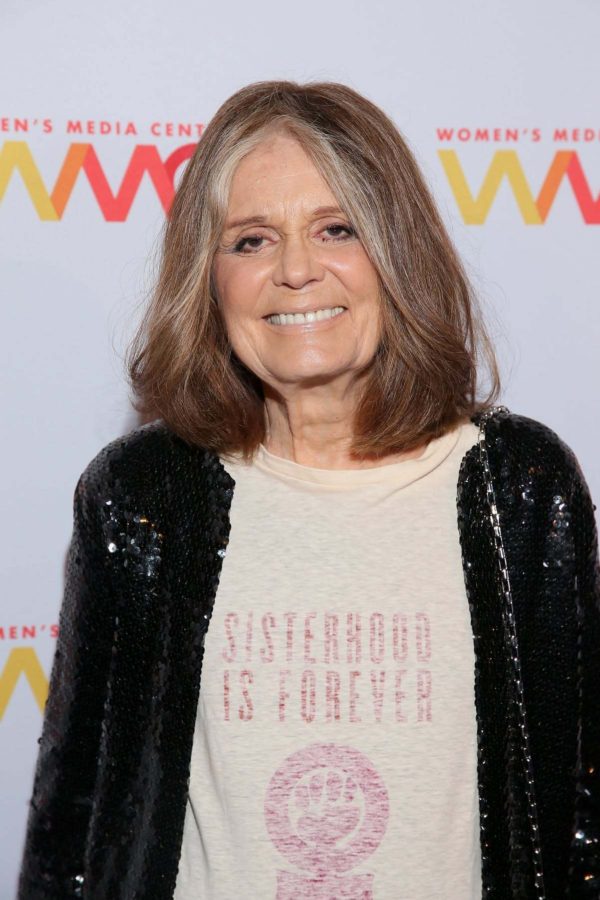 Gloria Steinem WMA2019 closeup with sisterhood is forever tshirt Jenal Countess Getty 73202216 10157220805596154 7768581732260904960 n