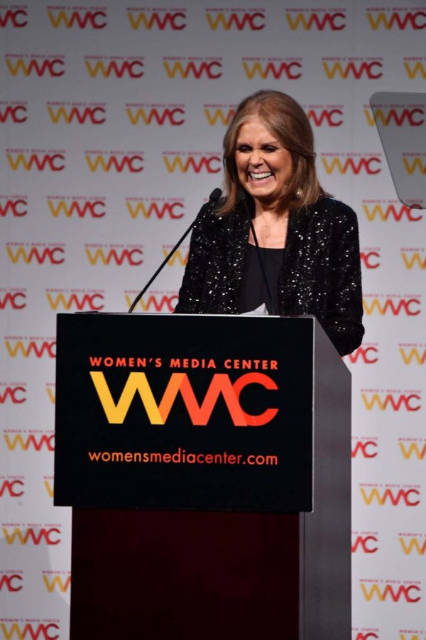 WMA2017 Steinem laughing on stage getty 655983473 10163852085706154 5797000469099938018 n