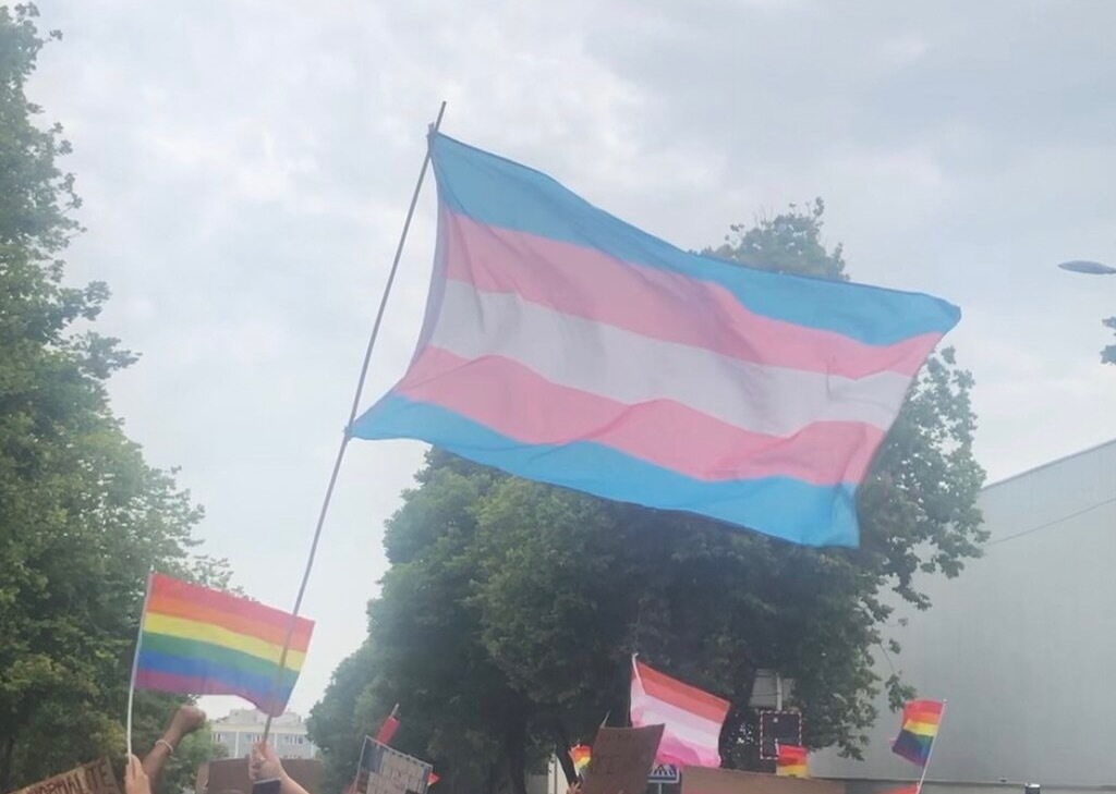 Wmc features Trans flag at pride Emgann444 CC BY SA 4 0 via Wikimedia Commons