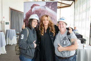 Real estate developer Lela Goren (center) with Lindsay Stravino (left) and Dolores Tanner, graduates of the Nontraditional Employment for Women training program. Photo by Katina Houvouras
