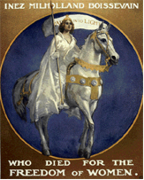 Poster depicting an idealized view of Milholland, created after her death.